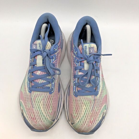 Brooks Ghost 14 Unity Running Shoes Women's 7 Blue & Pink Low Athletic Sneakers - Picture 5 of 11